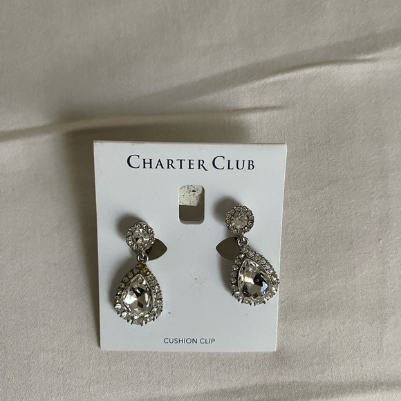 Charter Club Jewelry - Charter Club Rhinestone Tear Drop Earrings